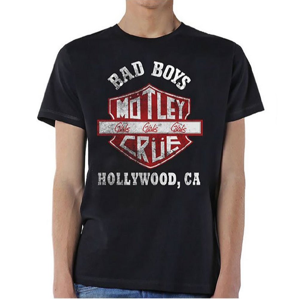 MOTLEY CRUE モトリークルー (来日 40周年 ) - Bad Boys Shield / Tシャツ / メンズ - PGS